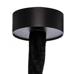 Hengelampe Cristal, gjennomsiktig/svart, Ø 56 cm