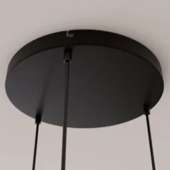 Hengelampe Cubus, Ø 50 cm, 3 lyskilder, klar/honningbrun, glass