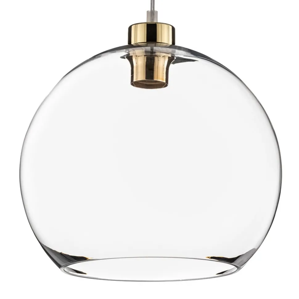 Hengelampe Cubus, gjennomsiktig, glass, Ø 30 cm, E27