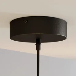 Hengelampe Cubus, røykgrå, glass, Ø 30 cm, E27