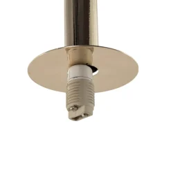 Hengelampe Daisy, 3 lyskilder, gull/hvit/svart, glass