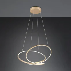 Hengelampe Darvin lengde 84 cm, gullfarget, metall, CCT