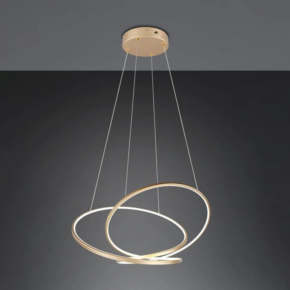 Hengelampe Darvin lengde 84 cm, gullfarget, metall, CCT