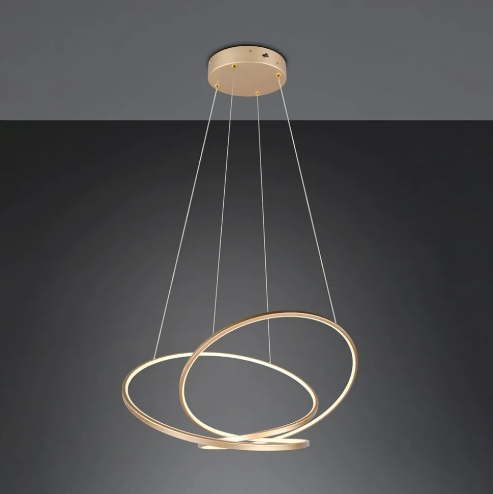 Hengelampe Darvin lengde 84 cm, gullfarget, metall, CCT