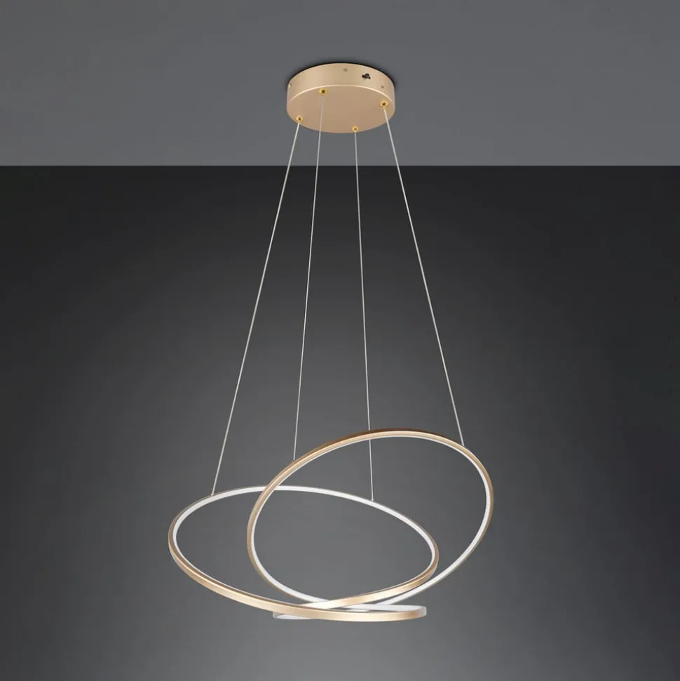 Hengelampe Darvin lengde 84 cm, gullfarget, metall, CCT