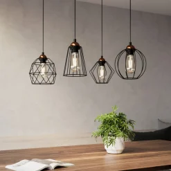 Hengelampe Galaxy med fire bur-skjermer