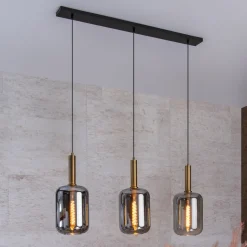 Hengelampe Joanet med røykglass, 3 lyskilder