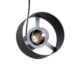 Hengelampe Rif 3, antrasitt, rund, 3 lyskilder, Ø 33 cm