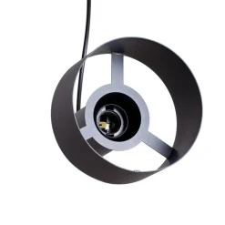 Hengelampe Rif 3, antrasitt, rund, 3 lyskilder, Ø 33 cm