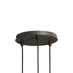 Hengelampe Rif 3, olivgrønn, rund, 3 lyskilder, Ø 33 cm