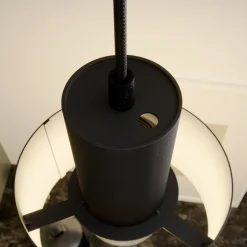 Hengelampe Rif i metall, svart, Ø 15 cm