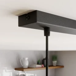 Hengelampe Rif, lineær med 2 lyskilder, svart