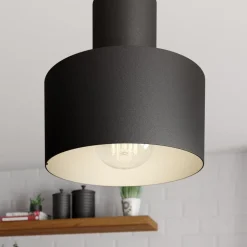 Hengelampe Rif, lineær med 2 lyskilder, svart