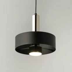 Hengelampe Rif Lux, svart/sølv, Ø 25 cm, stål