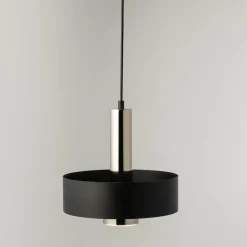 Hengelampe Rif Lux, svart/sølv, Ø 25 cm, stål