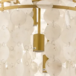 Hengelampe Ruben med skjerm av perlemorsskiver