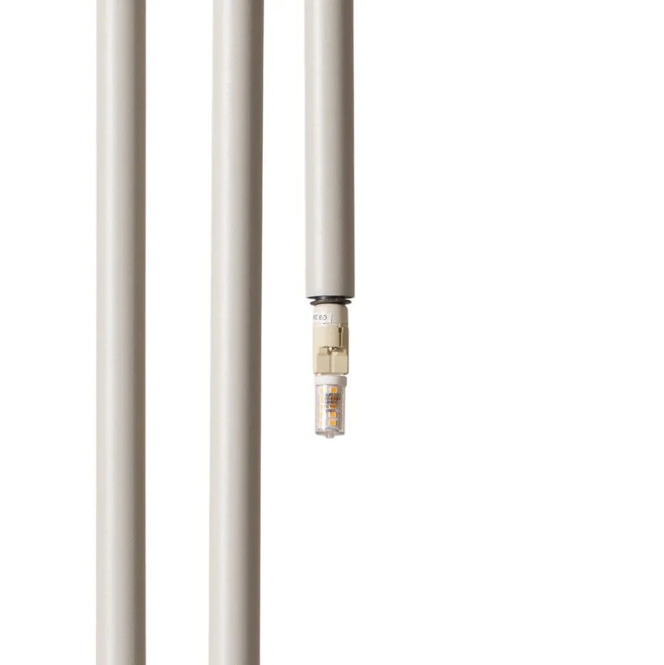 Hengelampe Sopel 3, taupe, rund, 3 lyskilder, stål, G9