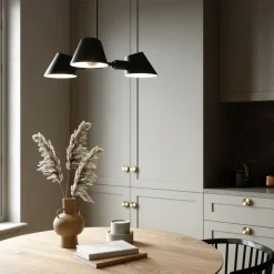 Hengelampe Stay, 3 lyskilder, svart