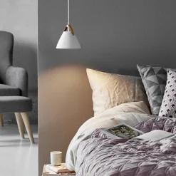 Hengelampe Strap, diameter 16,5 cm, hvit