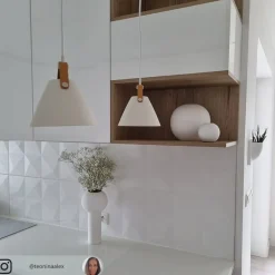 Hengelampe Strap, diameter 16,5 cm, hvit