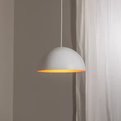 Hengelampe Studio Line 50996, hvit/kobber, Ø 35 cm