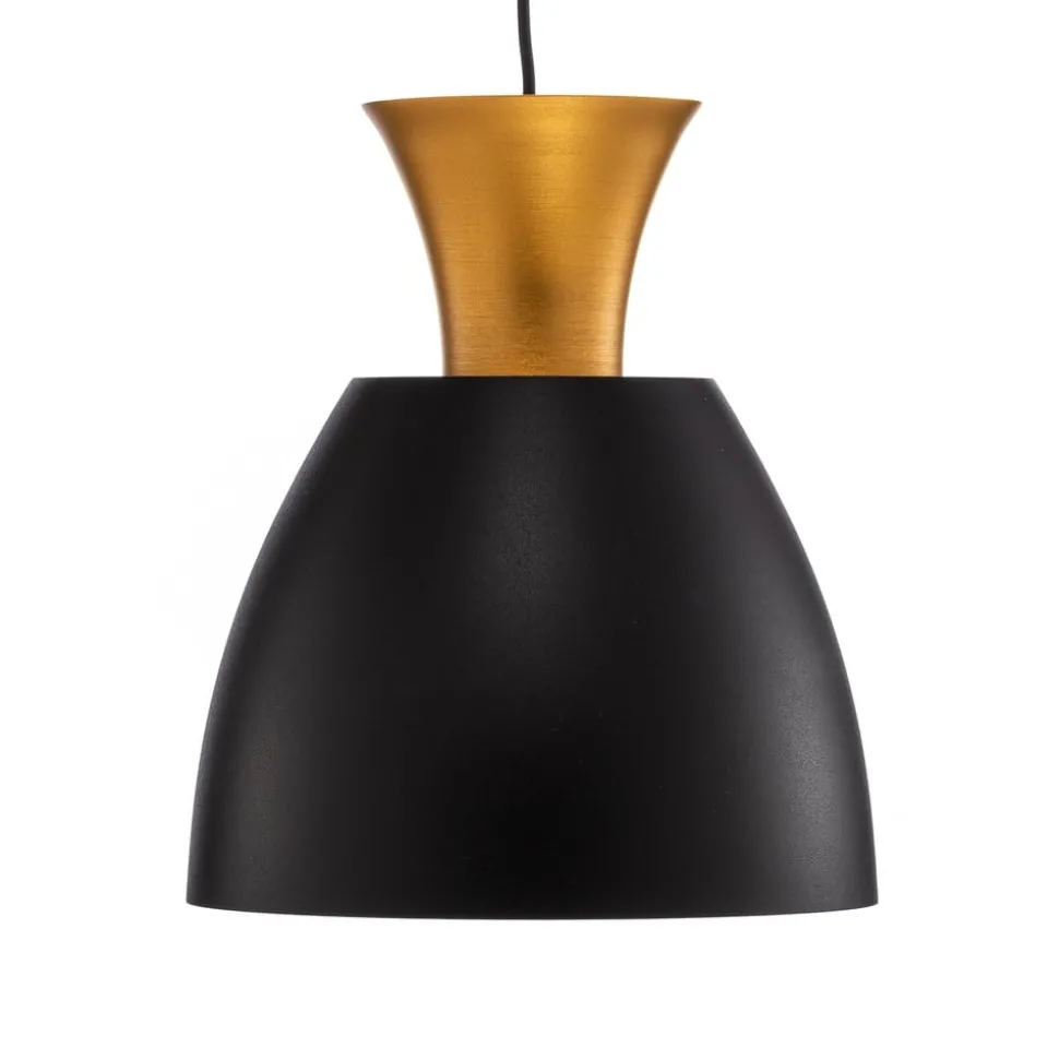 Hengelampe Studio Line 51229, svart/messing, Ø 20 cm