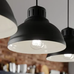 Hengelampe Sven, 3 lyskilder, svart