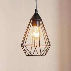 Hengelampe Tarbes, en lyskilde, 17,5 cm, svart