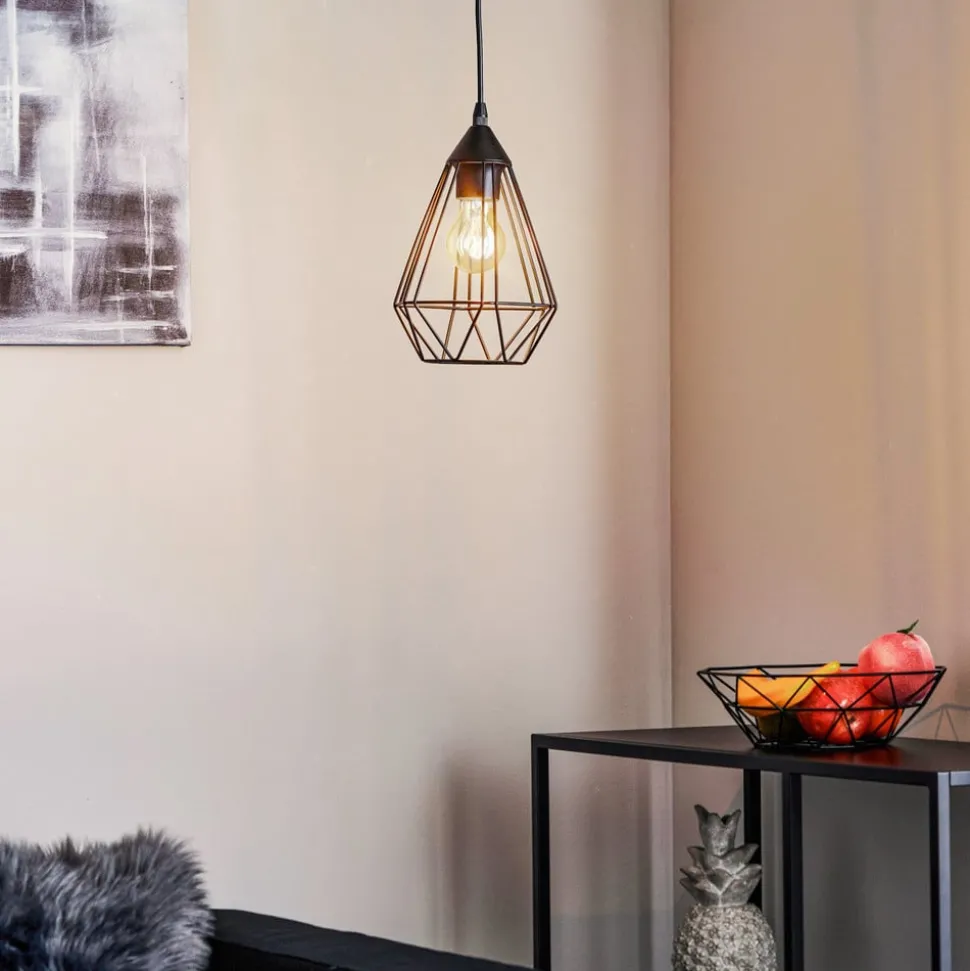 Hengelampe Tarbes, en lyskilde, 17,5 cm, svart