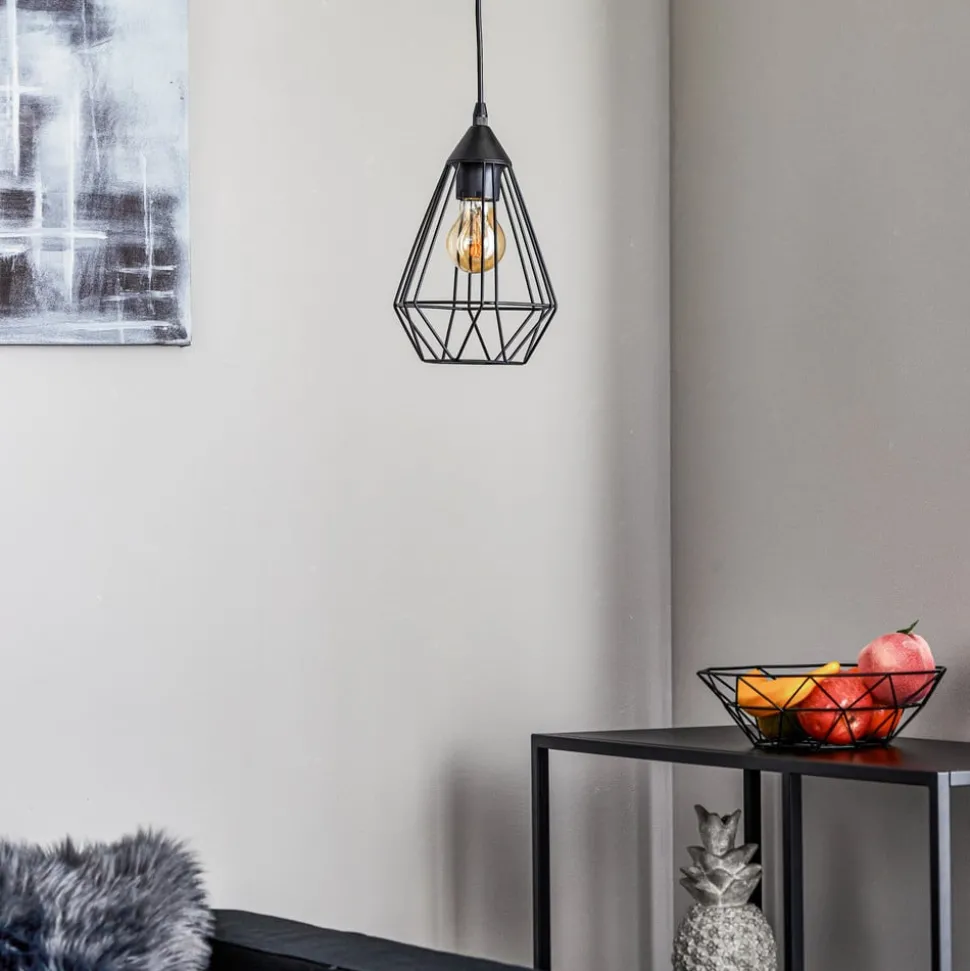 Hengelampe Tarbes, en lyskilde, 17,5 cm, svart