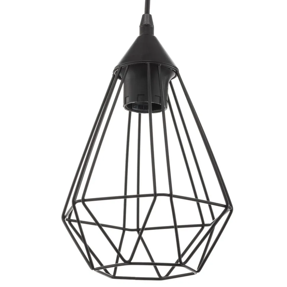Hengelampe Tarbes, en lyskilde, 17,5 cm, svart
