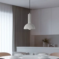 Hengelampe Vitrum cupola S, taupe, halvrund, Ø 19 cm