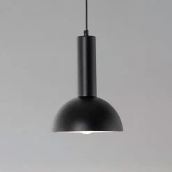 Hengelampe Vitrum cupola S, svart, halvrund, Ø 19 cm