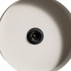 Hengelampe Vitrum rund, taupe, sylindrisk, Ø 27 cm