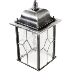 Hengelampe Wexford WX9, IP23, svart-sølv, metall, glass