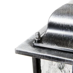 Hengelampe Wexford WX9, IP23, svart-sølv, metall, glass