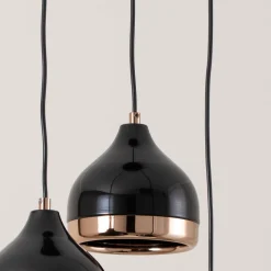 Hengelampe Yildo 6871 3 lyskilder rondel svart/kobber