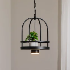 Hengelampe Zona, svart, Ø 30 cm, stål