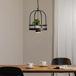 Hengelampe Zona, svart, Ø 30 cm, stål