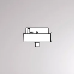 Hengelampe-adapter for Volare-skinne, hvit