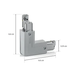 Hjørneforbindelse Noa utvendig leder, grå