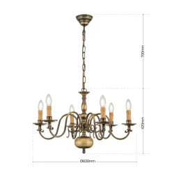 IMKE lysekrone i flamsk stil