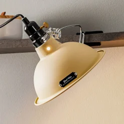 Industrielt utseende - klemmelampe Pepper beige