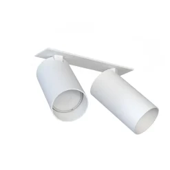 Innbygget takspot Mono Surface II, 2 lyskilder, hvit, GU10