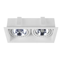 Innbyggingsdownlight Mod II, 2 lyskilder, hvit