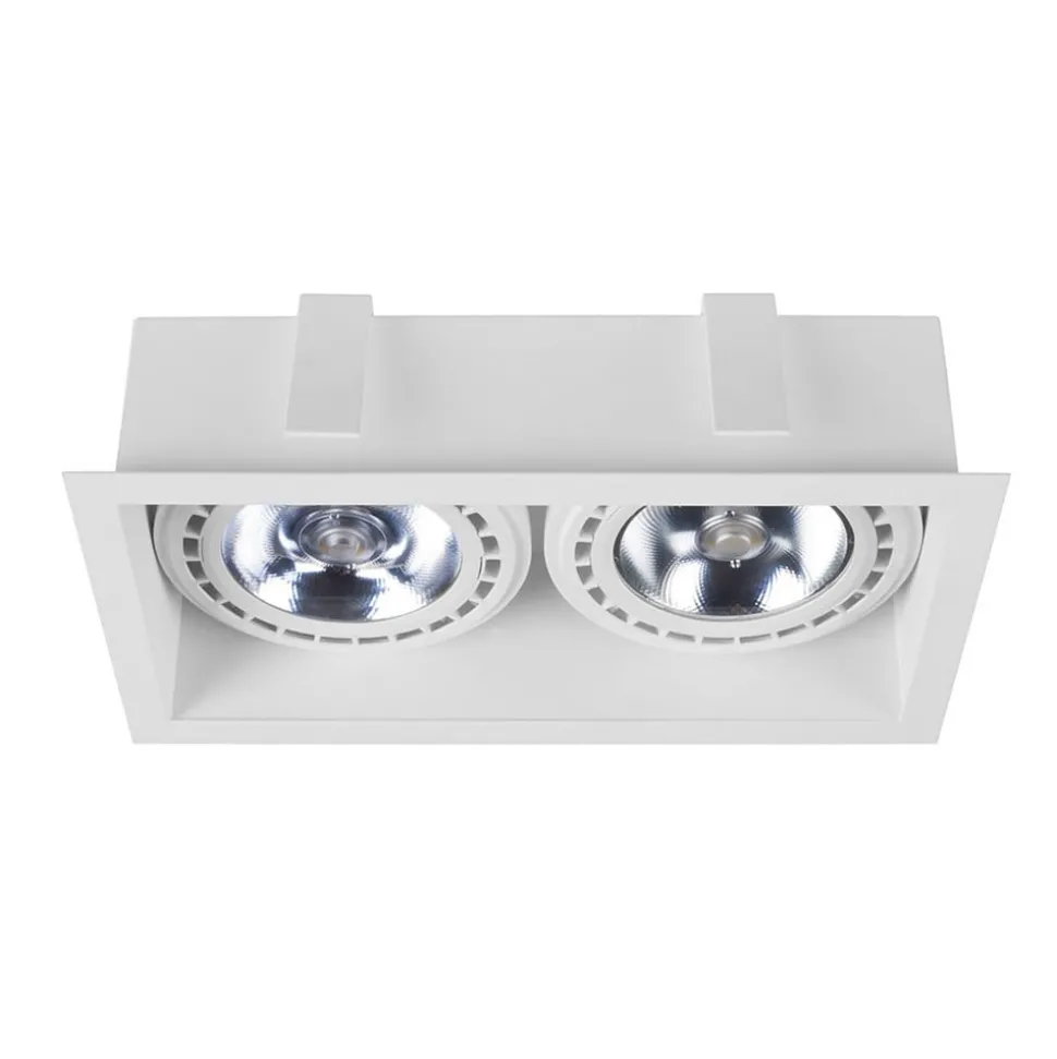 Innbyggingsdownlight Mod II, 2 lyskilder, hvit