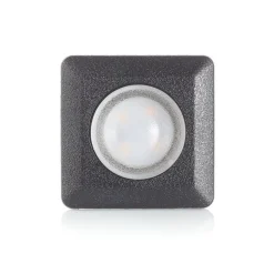 Innbyggingslampe Teresa kantet svart/frost 3000 K