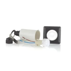 Innbyggingslampe Teresa kantet svart/frost 3000 K