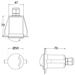 Innbyggingslampe Teresa 1L svart/frost 3 000 K