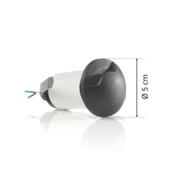 Innbyggingslampe Teresa 1L svart/frost 3 000 K